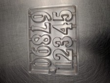 Number Lollipop Chocolate Mold Plastic X7
