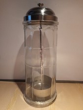 Dunelm Retro Heavy Glass Straw Dispenser Holds 50 Straws Excellent Condition 