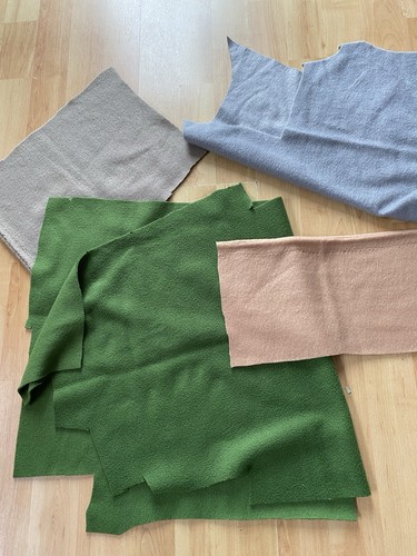 Four fleece fabric remnant - fleece,