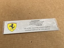Amalgam Ferrari 150 Italia Steering Wheel Replica Plaque, V-Rare, Ltd Ed, Chrome