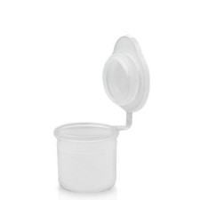 3.5ml Small plastic paint/sample/craft pot/jar/container-hinged lid 20,30,40,50