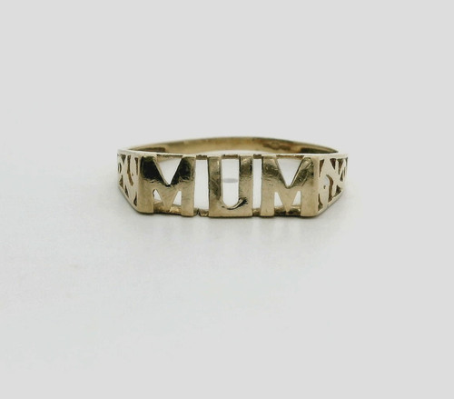 9ct yellow gold mum ring - yellow,