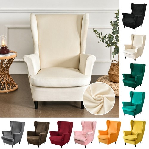 Velvet wingback chair - wingback, covers