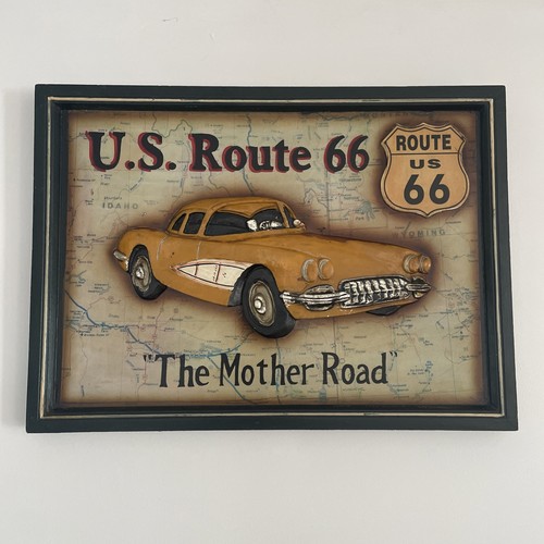 Wood sign usa route car - usa,