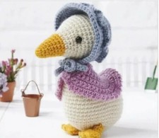 (T3) Crochet Pattern- Jemima Puddleduck Soft Toy Amigurumi Method DK 18 cm Tall