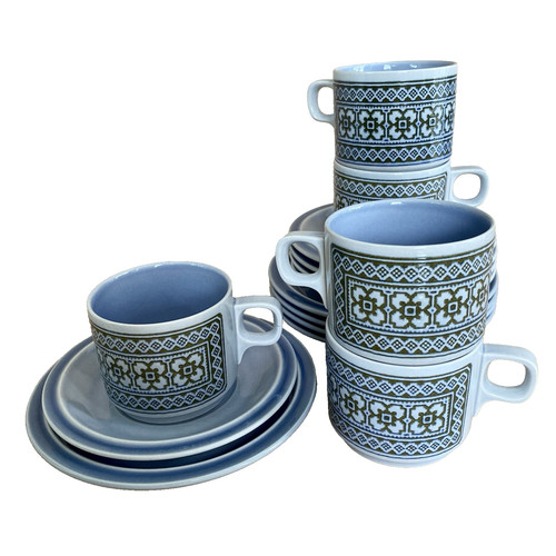 Hornsea tapestry blue teacup - hornsea,