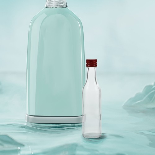 Pcs clear bottles with - bottles, caps