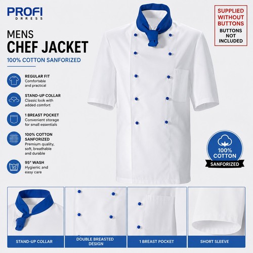 Mens chef jacket coat 100 - mens,