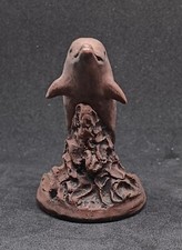 Dolphin Figurine Wooden Model Approximately 7.5cms In Height Beautiful Item