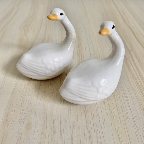Vintage pair ceramic geese - pair, of
