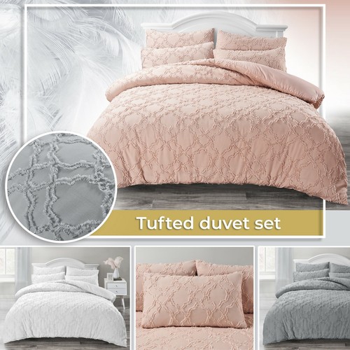 Luxury tufted ruffled duvet - ruffled,