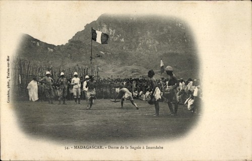 Postcard madagascar danse - postcard,