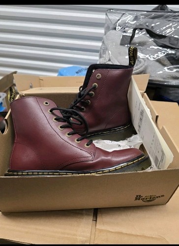 Martens red leather - dr.,