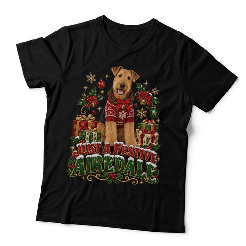 Airedale terrier christmas - terrier,