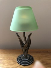 Small green candle or Tea Light Stand Up lamp shade