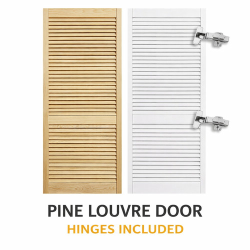Pine louvre cupboard wardrobe - louvre, cupboard/wardrobe