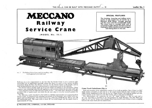 Meccano model plan 1 - plan, 10.1
