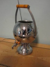 Vintage Art Deco chrome ball pedestal coffee server bakelite ? handle drinks