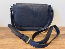 JOULES NAVY BLUE CROSS BODY SADDLE FAUX LEATHER MESSENGER BAG
