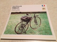 Louis Guillaume Perreaux Motorcycle Card Velocipede 1871 Atlas Collection