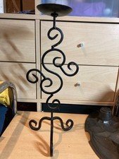 Wrought Iron Metal Scroll Design for Pillar Candle Holder 40`cm tall
