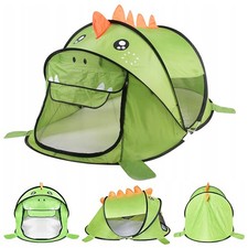 Toddler Kids Baby Green Dinosaur Pop Up Play Tent Playhouse Indoor Outdoor