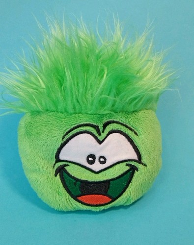 Green puffle plush toy - green,