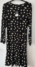 Size 16 Ladies Brand New Black Floral Dress from Peacocks