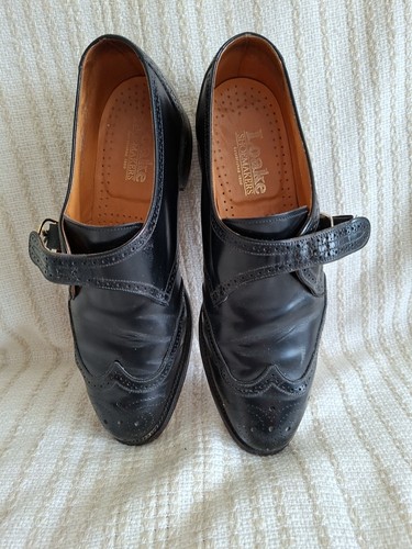 Mens black leather loake monks - mens,