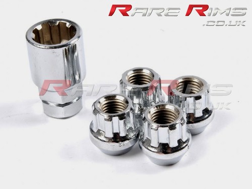 Chrome locking wheel nuts - wheel, x4