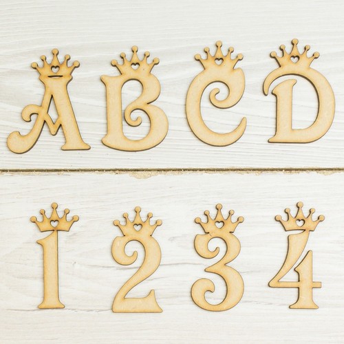 Wooden letters princess crown - princess,