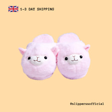Pink Alpaca Slippers For Girls