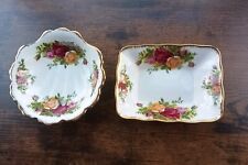 Vintage Royal Albert Old Country Roses Scalloped Shaped Soap Dish & Trinket Dish