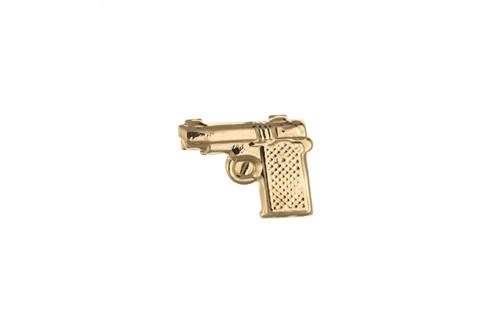 Gents pistol stud - pistol, 9ct