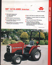 Massey Ferguson "1215-4WD" Compact Tractor Brochure Leaflet