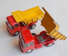 X2 Vintage Corgi Toys ERF 64G TIPPER LORRY No458 1960s Diecast Dump Truck 43.