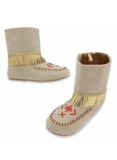 Disney Store Pocahontas Costume Shoes Boots Moccasins Fringe Girls 9/10 27-28