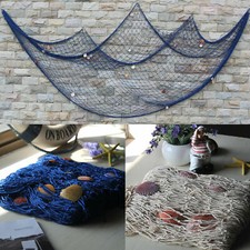 UK Nautical Fishing Net Seaside Wall Beach Party Sea Shells Home Garden Decor