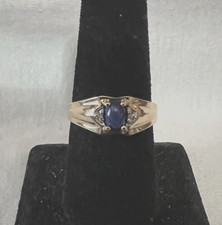 10k Yellow Gold Blue Star