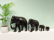 Black Resin Elephant Sculpture