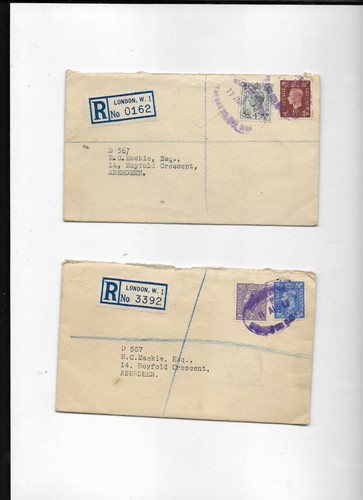 1942 reg covers 2 - 2, to