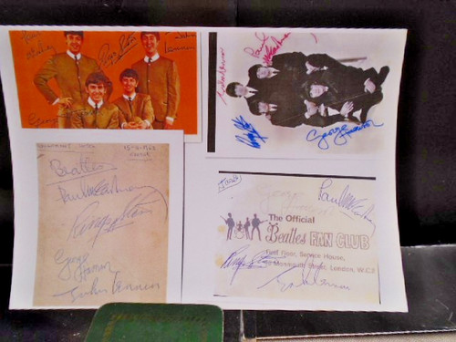 The beatles autographs sheet - beatles,