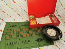 K&C Ltd Vintage Bakelite Roulette Wheel With Chips Ball Table Mat GAMES NIGHT
