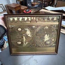 Blaeu Wall Map Framed Gold