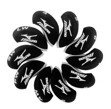 10Pcs Mizuno Club Golf Iron Head Covers Headcovers Neoprene Black