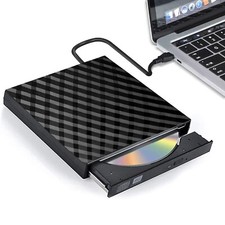 PHEN External CD DVD Drive, USB 3.0 Slim Portable CD Reader CD/DVD-RW Burner Low