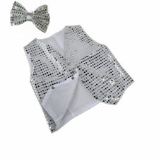 Sequin Vest Waistcoat + bowtie