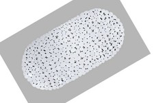 Pebble Bath Mat White Shower Mat Non-Slip Anti Mould With Suction Cups Bath Mat