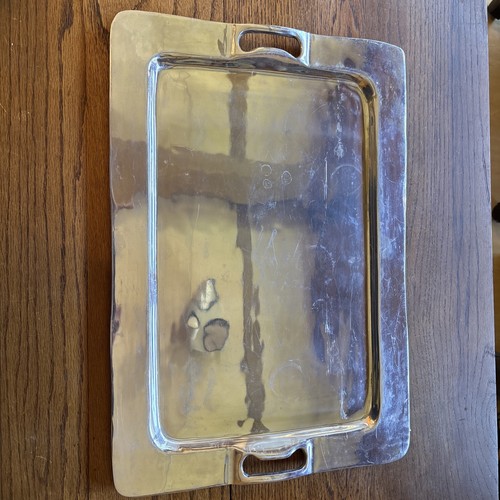 Silver metal large serving - silver,
