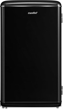 COMFEE' RCD93BL2 Under Counter Black Fridge with Small Ice Box Retro Look